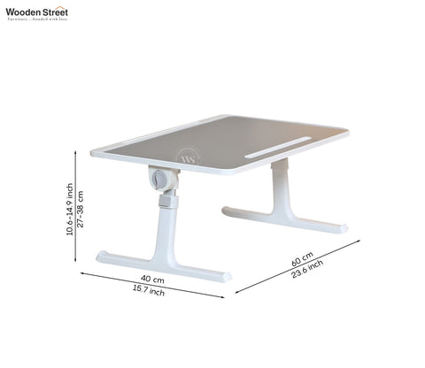 Nerdy Height Adjustable and Foldable Engineered Wood Breakfast, Study and Laptop Table (Black)