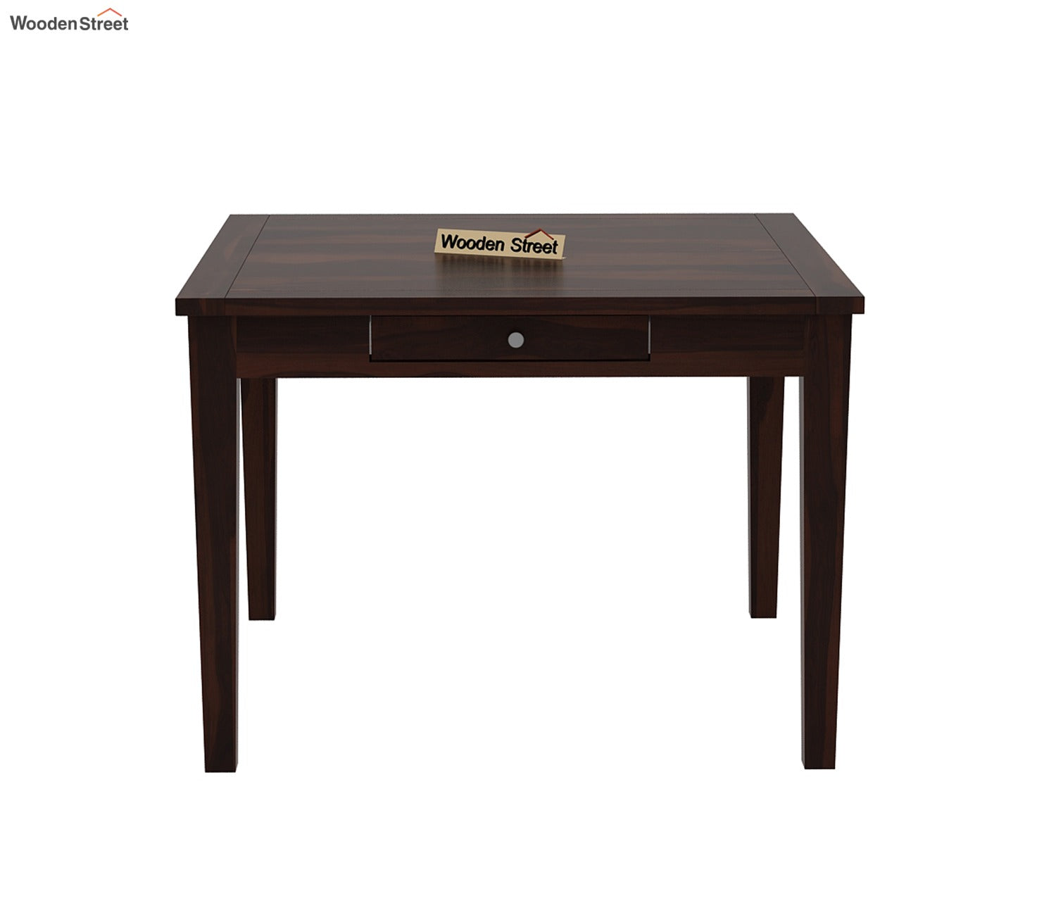 Mcbeth 4 Seater Dining Table With Storage (Walnut Finish)
