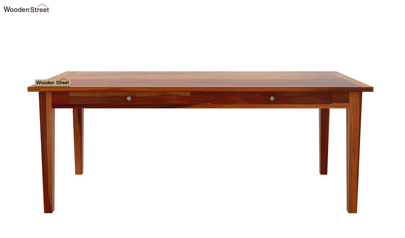 Mcbeth 8 Seater Dining Table With Storage (Honey Finish)