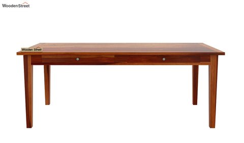 Mcbeth 8 Seater Dining Table With Storage (Honey Finish)