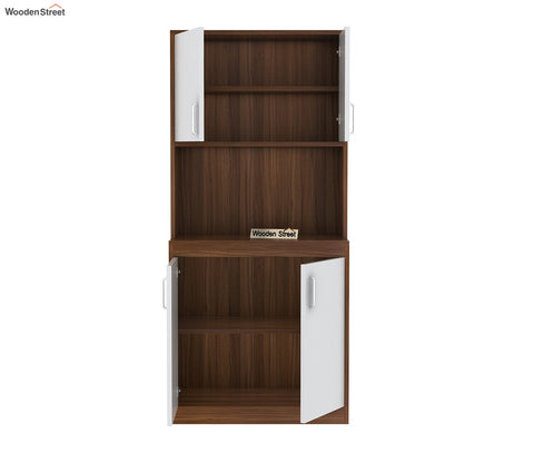 Maris Kitchen Cabinet (Exotic Teak-Frosty White Finish)