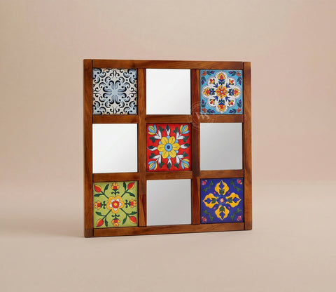 Bohemian Mirror Collage (Honey Finish)