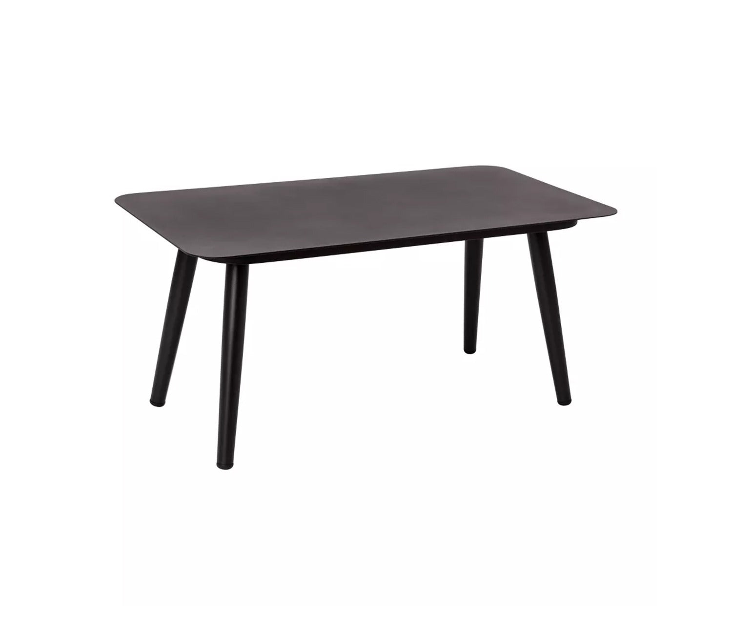 Black Rope 4 Seater Set With Table And Dark Grey Cushions