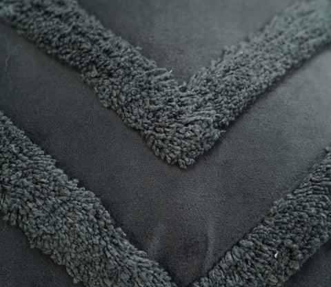 Super Soft Velvet Cushion Covers - Set of 2 (18 x 18 inches, Grey)