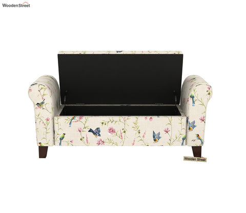 Jade Bench With Storage (Cream Robins)