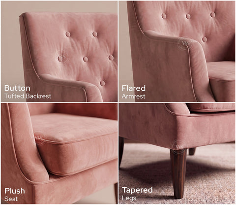 Adoree Lounge Chair (Salmon Pink)