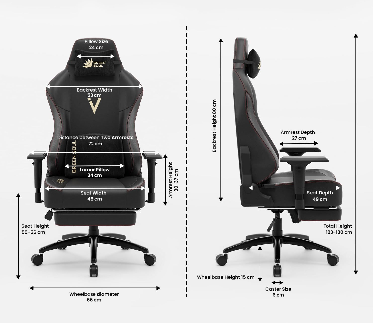 Vision Pro Multi-Functional Ergonomic with Footrest (Black)