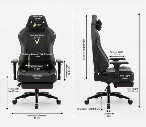 Vision Pro Multi-Functional Ergonomic with Footrest (Black)