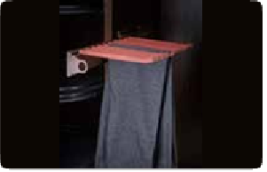 Trueliving_SOFT CLOSE MOCHA SIDE MOUNTED TROUSER RACK. 350*455*115 Dark