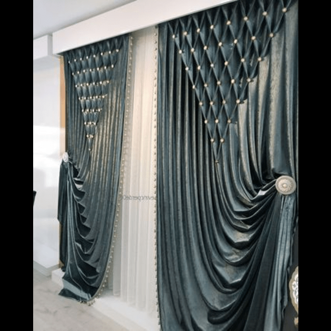 Trueliving Roman Curtain for Living Room, Window/Door/Long Door (Pack of 2) (Bird, 4X5 Feet (Size 48X60 Inch) Window)