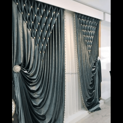 Trueliving Roman Curtain for Living Room, Window/Door/Long Door (Pack of 2) (Bird, 4X5 Feet (Size 48X60 Inch) Window)