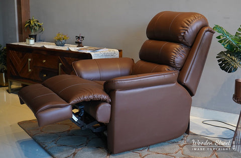 Valencia Motorized Recliner Sofa (Saddle Brown)
