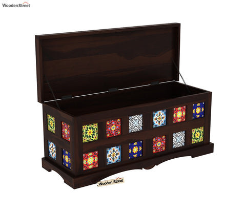 Boho Trunk Box (Walnut Finish)
