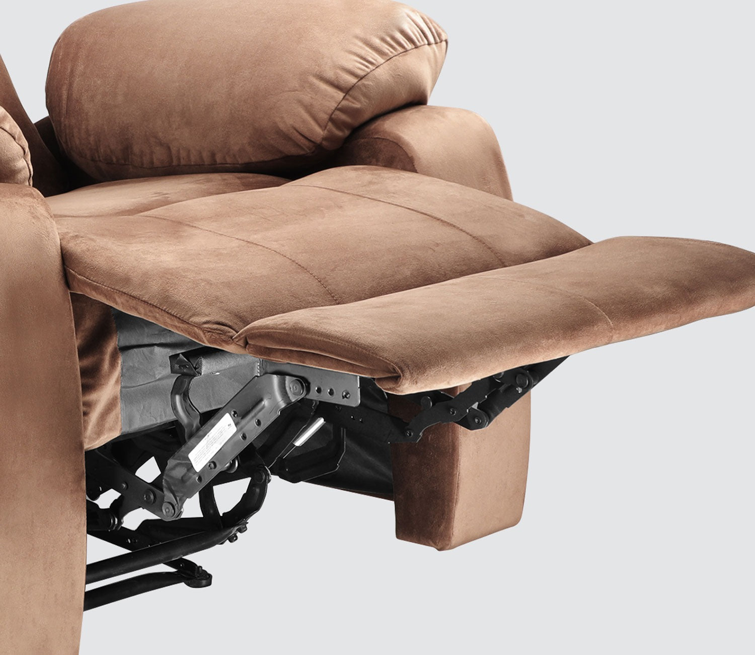 Valios Fabric 1 Seater Manual Recliner Chair (Brown)