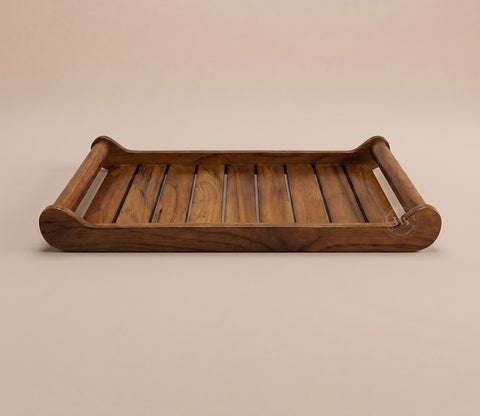 Cruiser Mango Wood Handcrafted Rectangular Serving Tray (Set of 2)