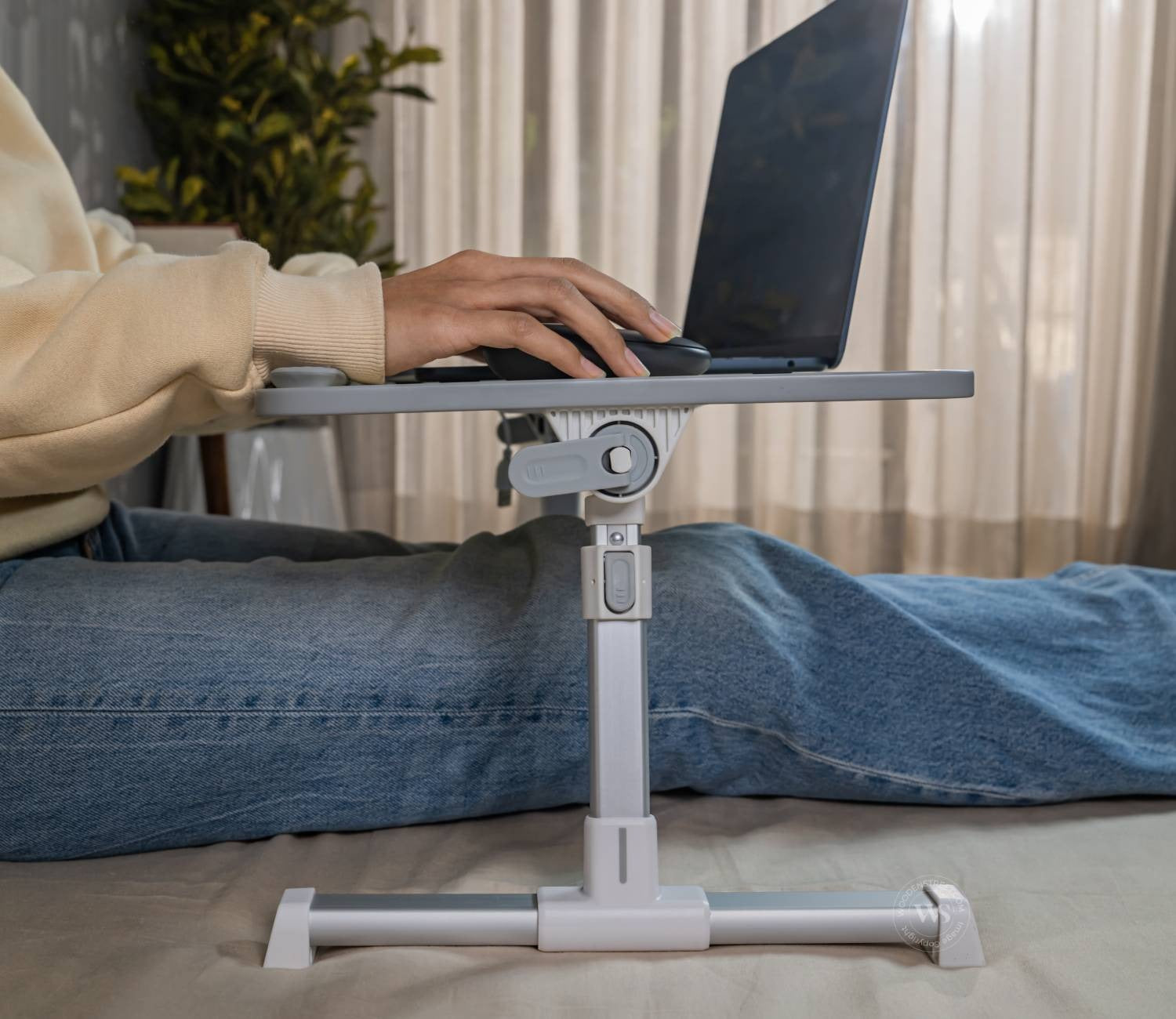 Jetson Foldable Laptop Table for Bed With USB Cooling Fan, Adjustable Bed Study Table for Writing and Reading