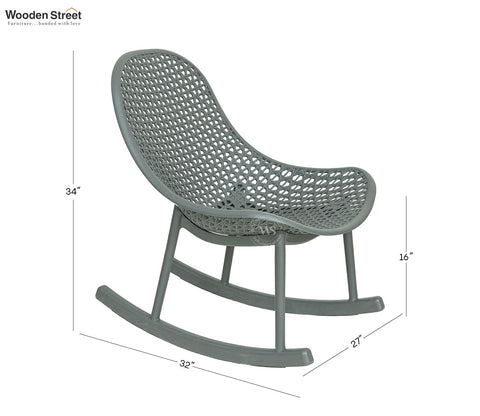 Blossie Designer Outdoor Reclining Chair – Durable & PP (Grey)