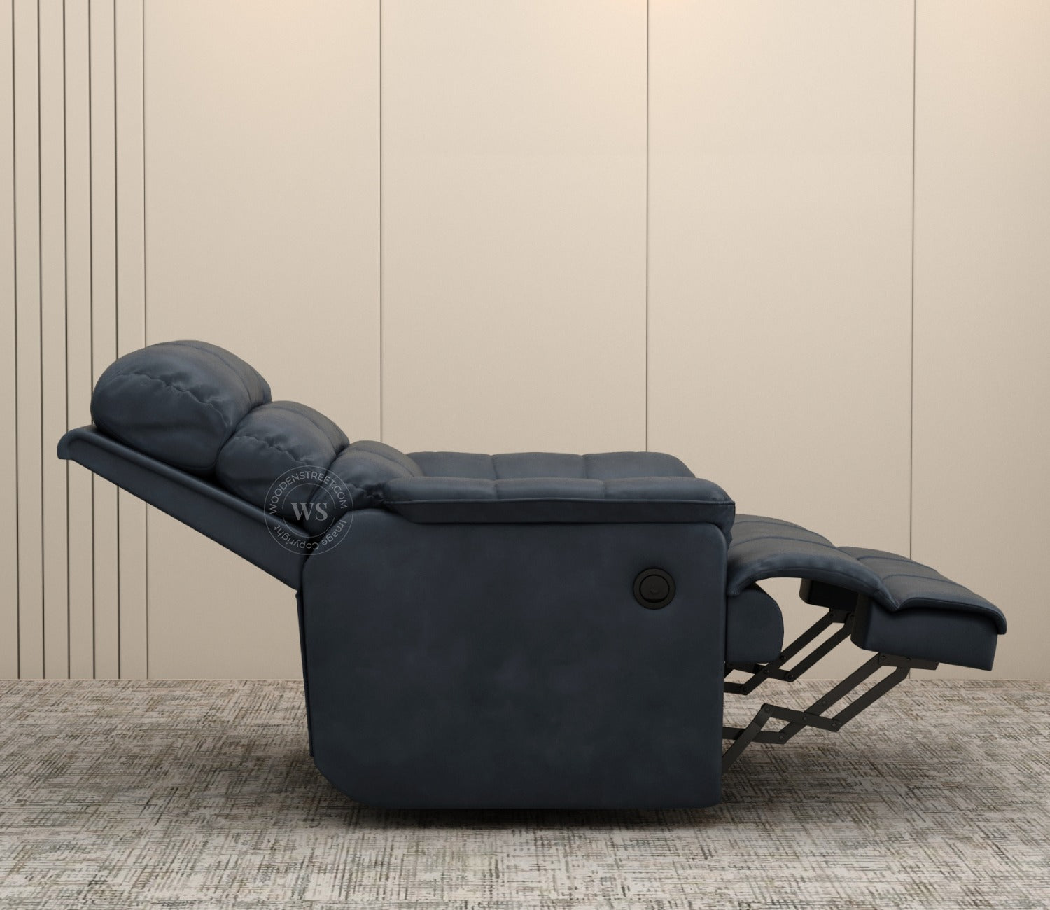 Valencia Motorized Recliner Sofa (Blue)