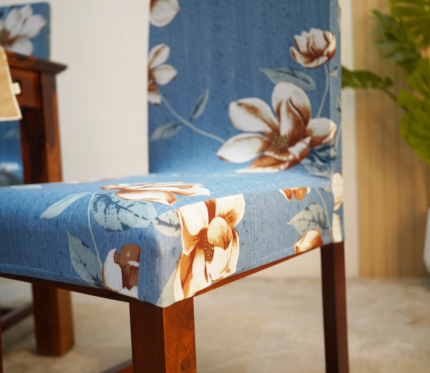 Adina Floral Printed Polyester Spandex 1 Piece Chair Cover