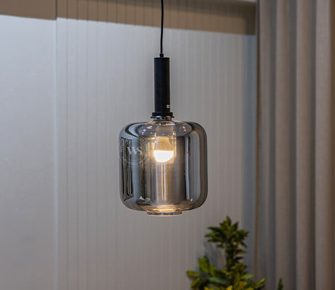Lustrous Glass Pendant Light (Grey)