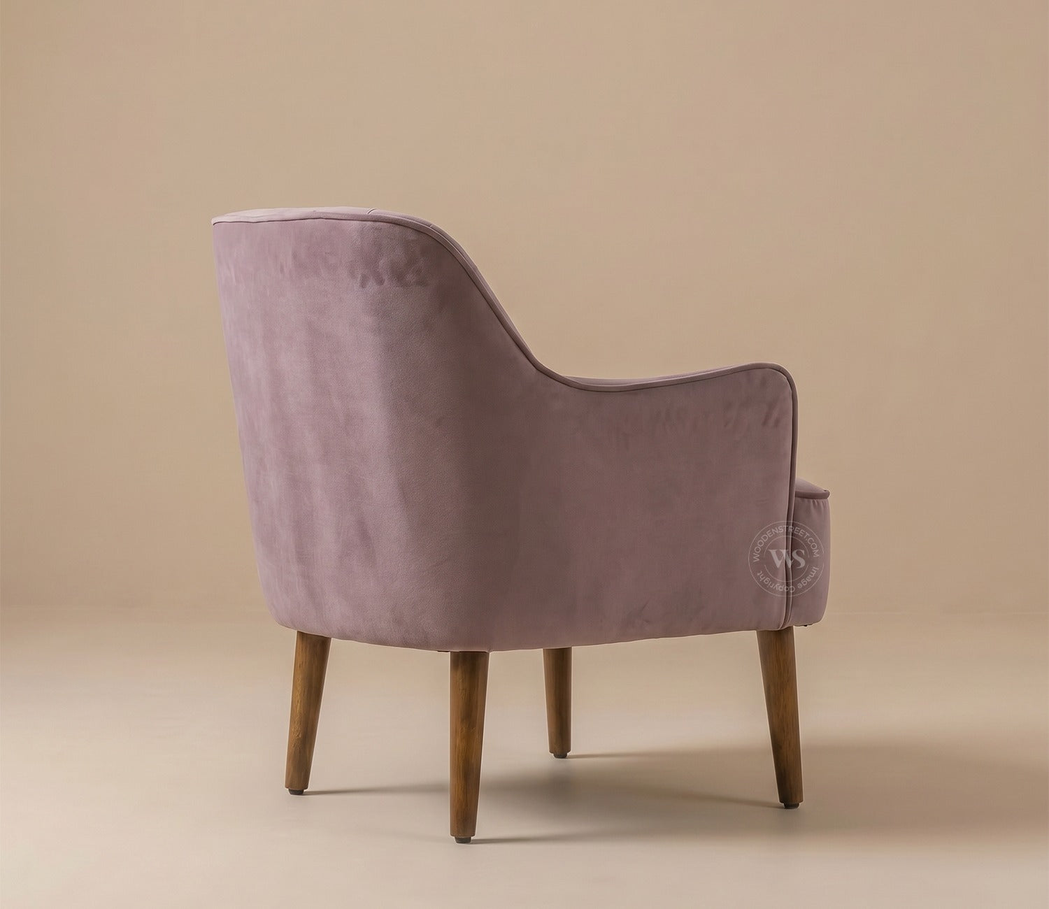 Avira Premium Upholstery Lounge Chair (Salmon Pink)