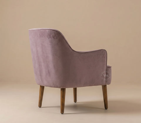Avira Premium Upholstery Lounge Chair (Salmon Pink)