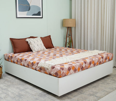 Jasper Celebration Queen Size Bedsheet (Red)