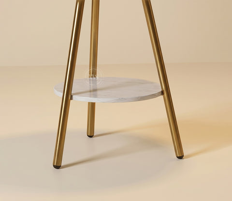 Kingsley Shelf Golden Floor Lamp
