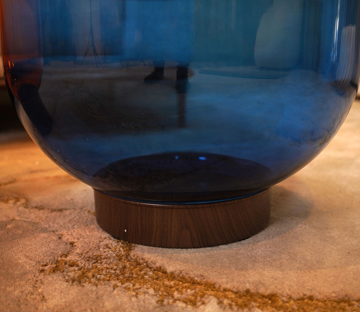 Enrique Round Glass Coffee and Centre Table- Set Of 2