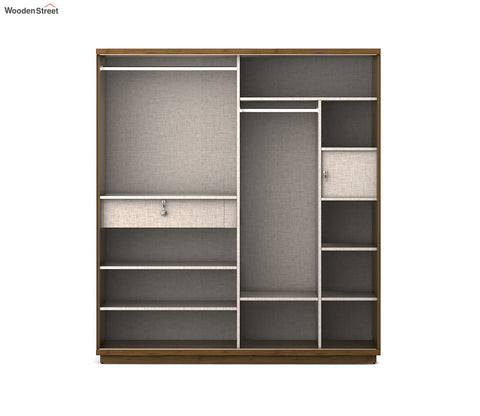 Kosmo Universal 2 Door Sliding Wardrobe (Exotic Teak Finish)
