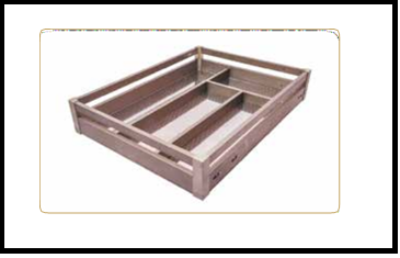 Trueliving_MATTEE CHAMPAGNE CUTLERY BASKET - 4” *15" 380  MM/450M Cabinet