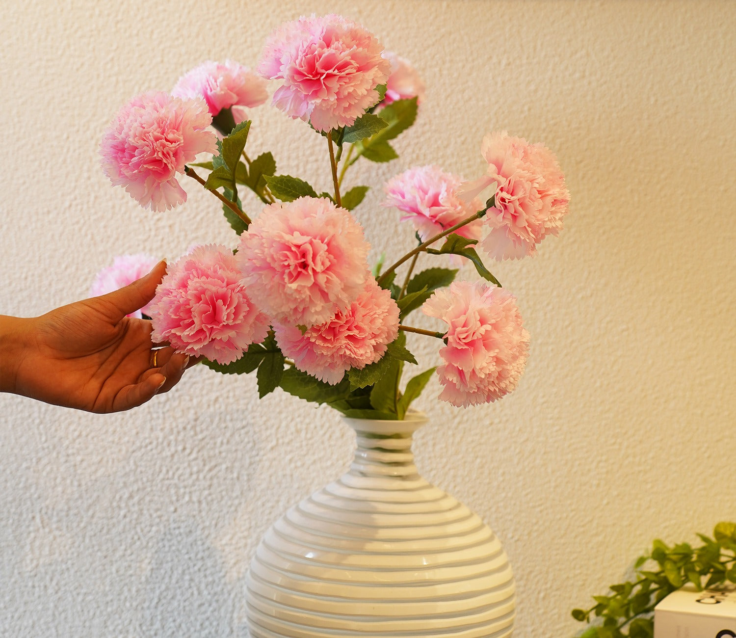 Forever Flora Artificial Hhydrangea Flower- Set Of 3 (Pink)