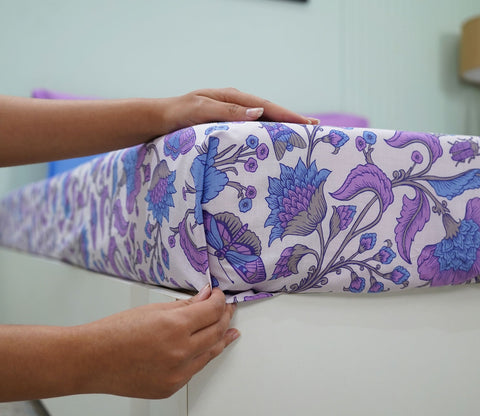 Pernia Moments Queen Size Bedsheet (Purple)
