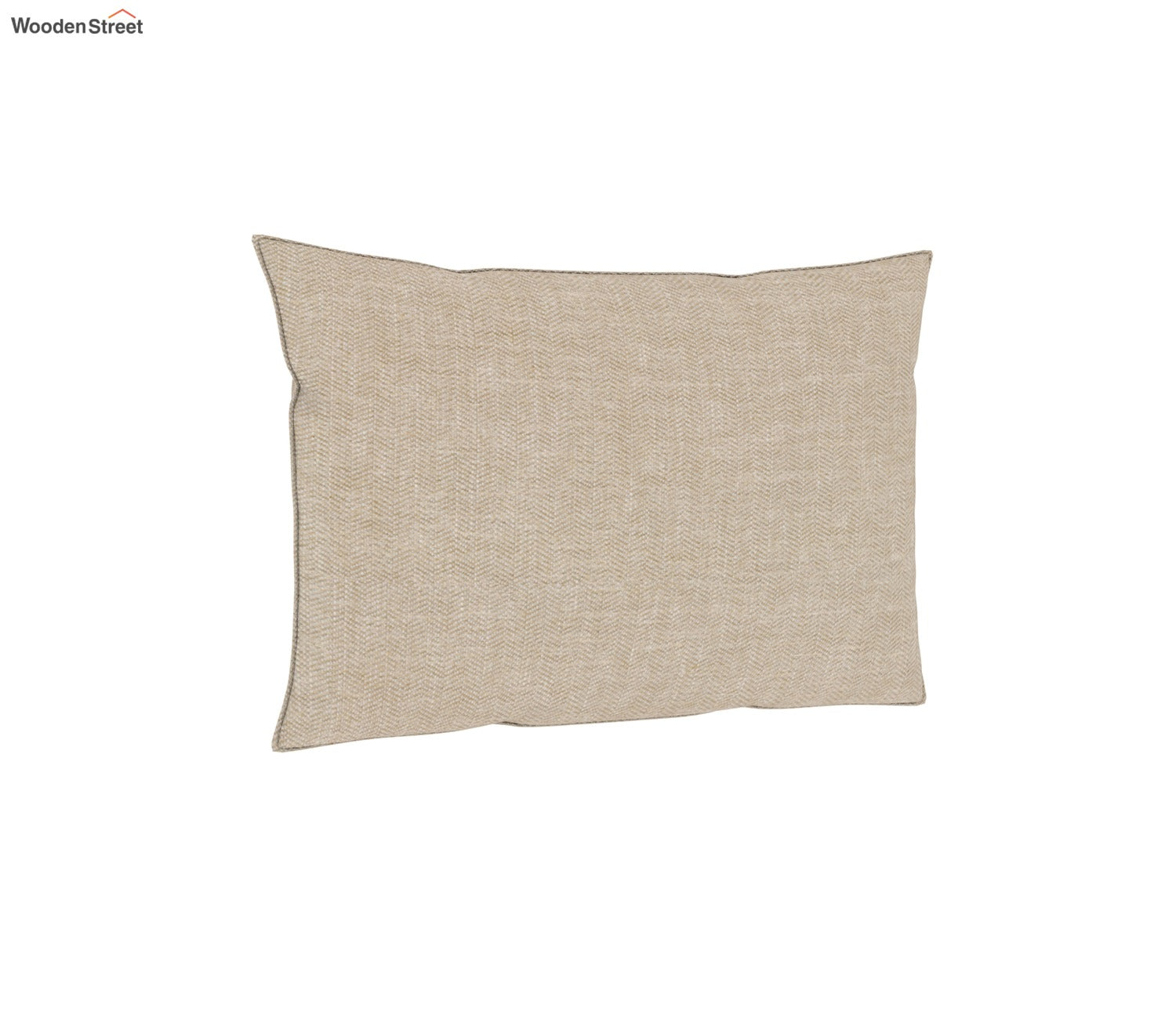 Krista Cushion Cover with Filler - Pack of 1 (16x12 Inch, Sand Beige)