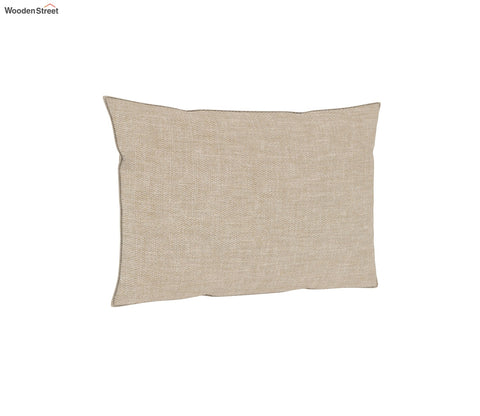 Krista Cushion Cover with Filler - Pack of 1 (16x12 Inch, Sand Beige)