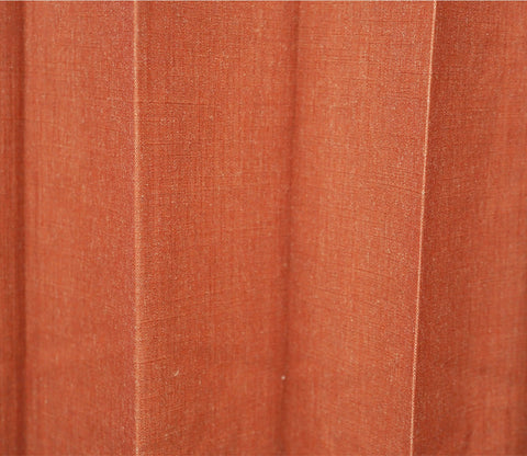 Solid Plain 1 Piece Light-Filtering Curtain (Orange, 7 Feet)