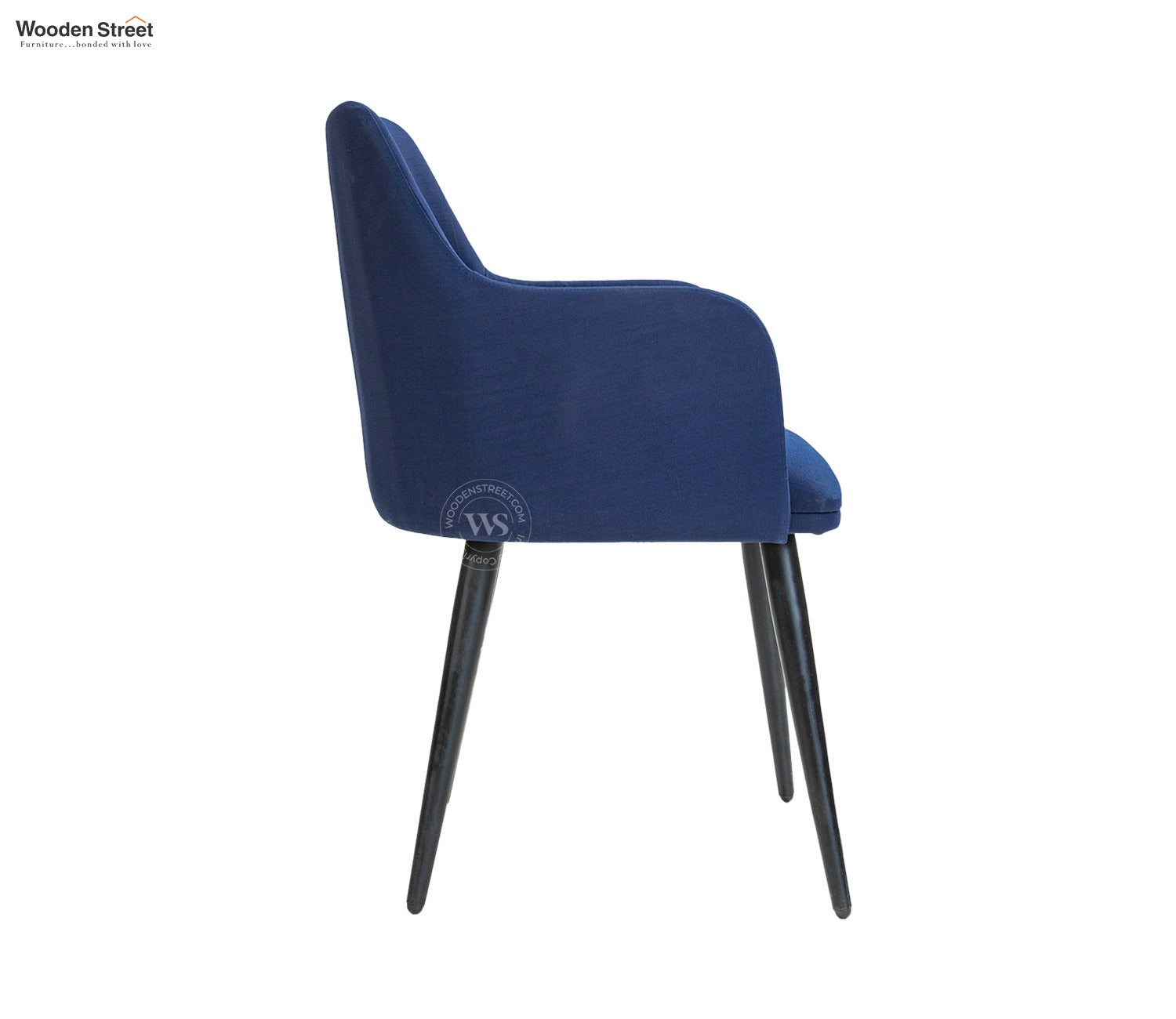 Aureya Upholstered Arm Chair (Indigo Blue)