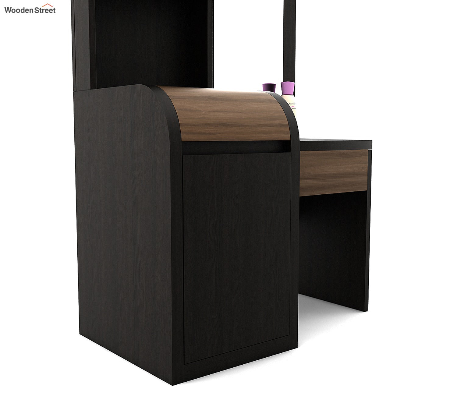 Amazon Engineered Wood Dressing Table in Natural Teak Finish