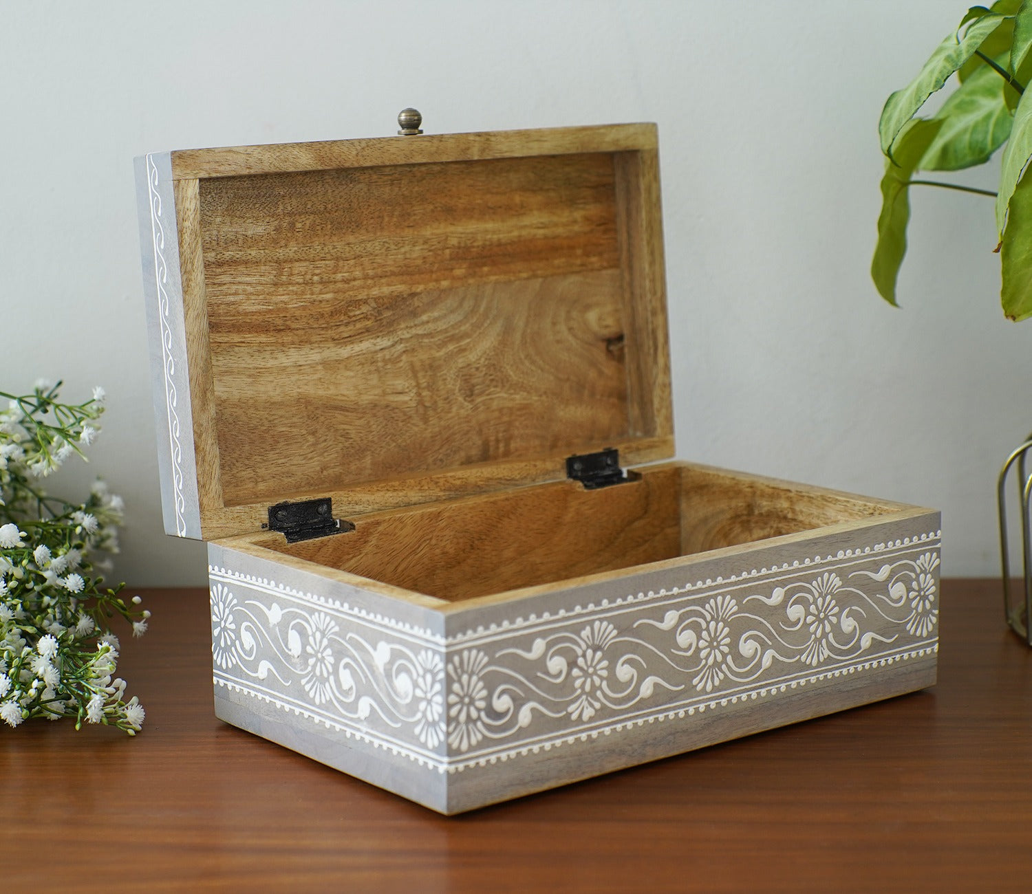 Ira Traditional Designer Hand Painted Wooden Jewellery Box