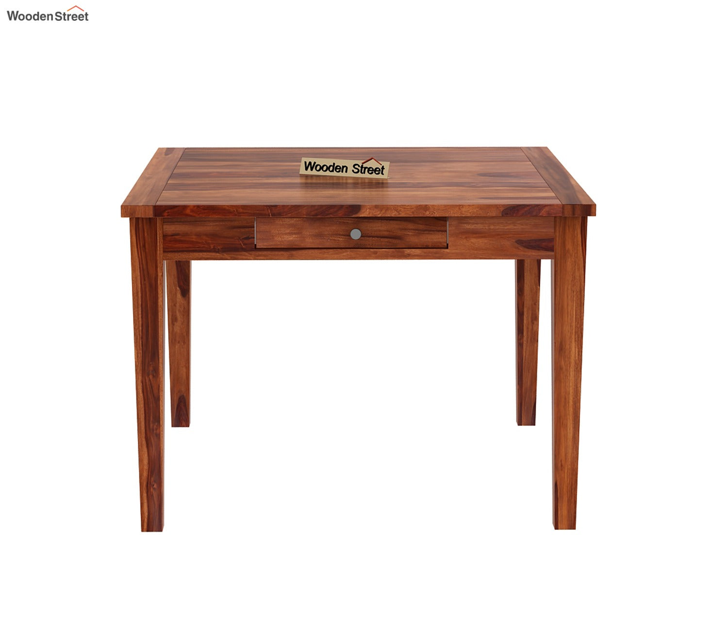Mcbeth 4 Seater Dining Table With Storage (Honey Finish)