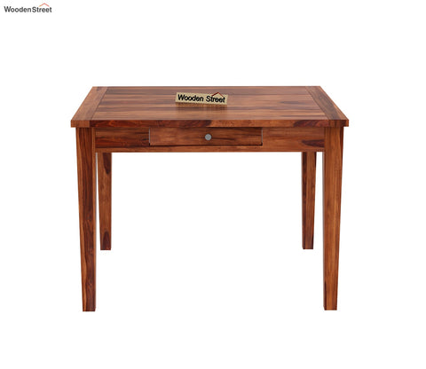 Mcbeth 4 Seater Dining Table With Storage (Honey Finish)