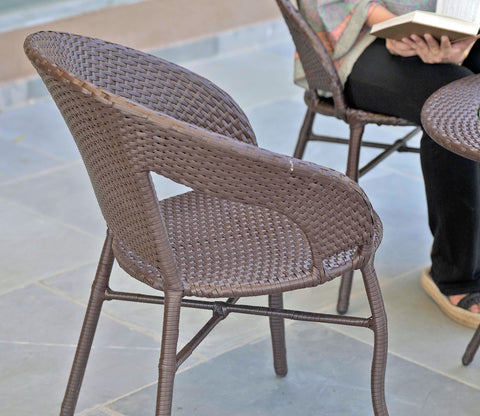Milano Wicker Outdoor Garden Chair (Brown)