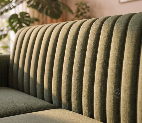 Lorenz 3 Seater Sofa (Cotton, Sage Green)