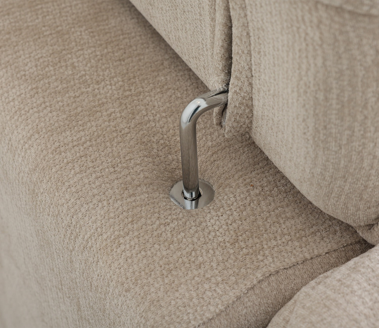 Maribelle Premium Upholstery L shape Fabric Sofa (Off White)