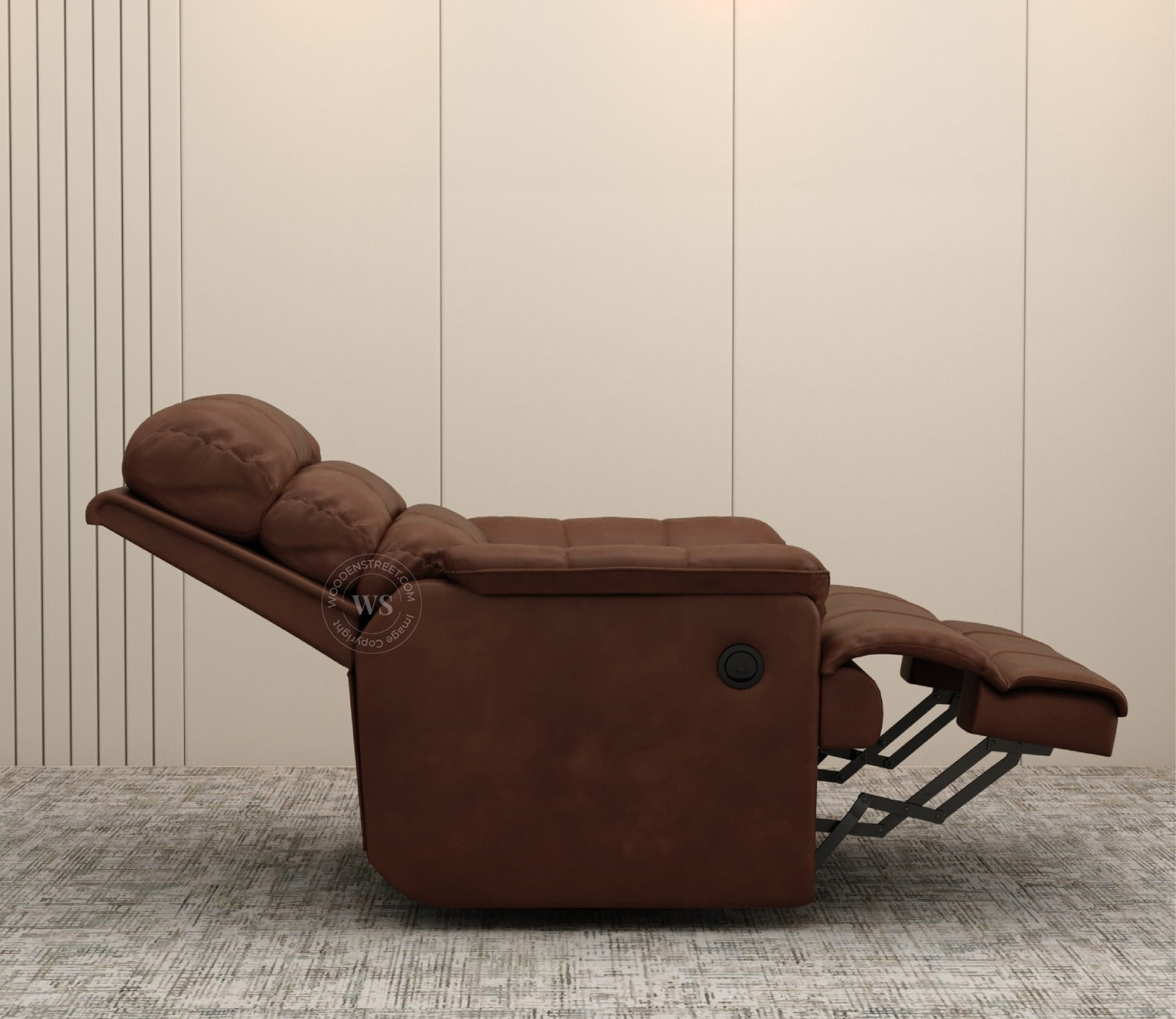 Valencia Motorized Recliner Sofa (Saddle Brown)