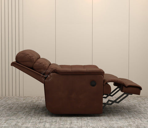 Valencia Motorized Recliner Sofa (Saddle Brown)