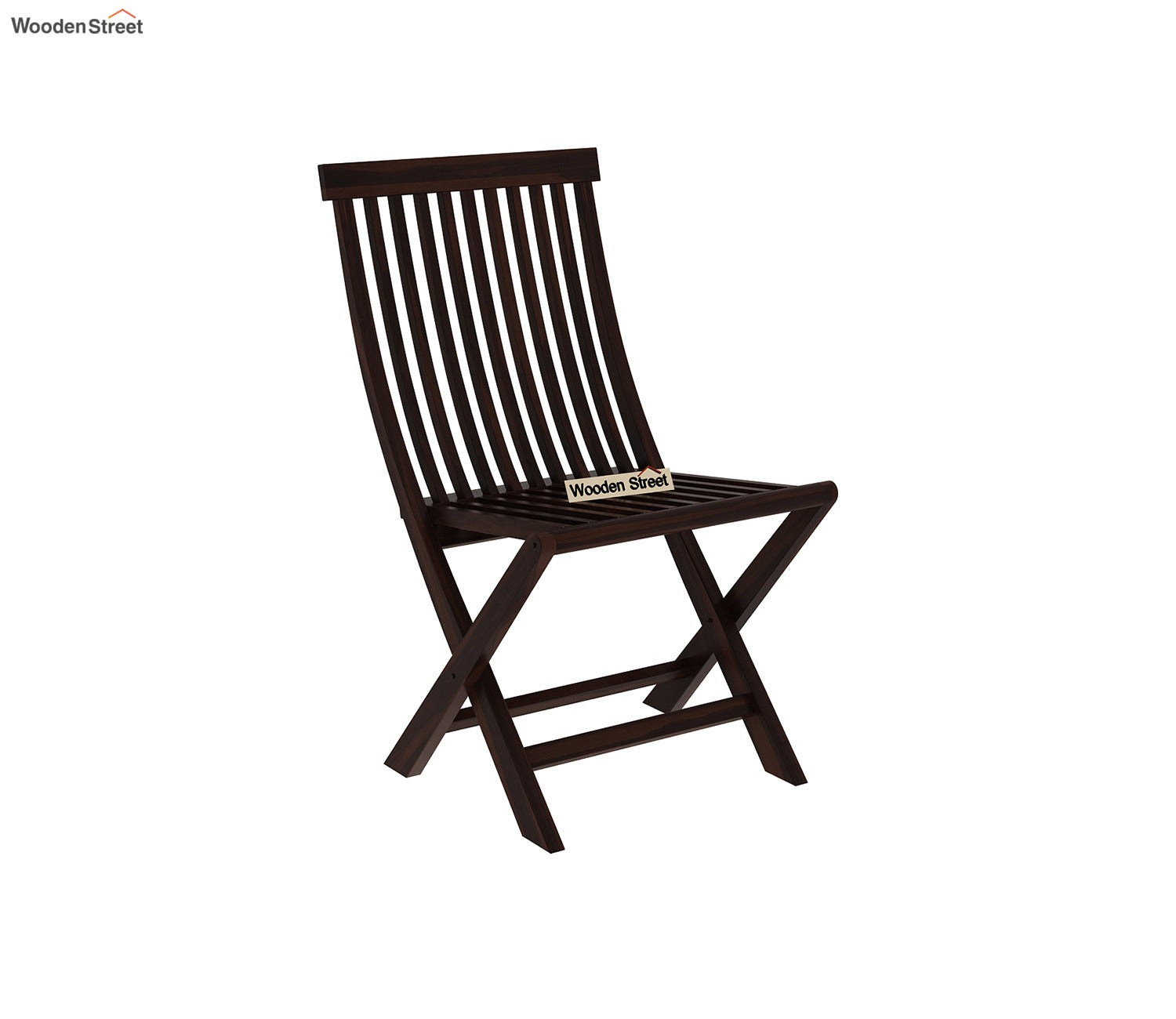 Hanton Folding Chair And Round Table (Walnut Finish)