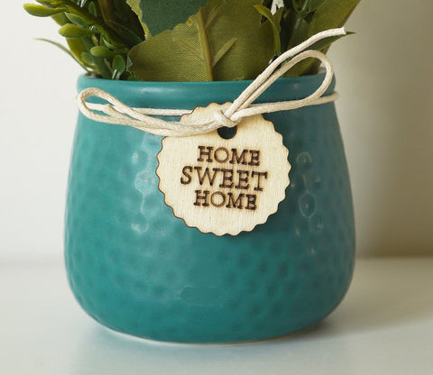 Artificial Flower With Ceramic Pot (Green)