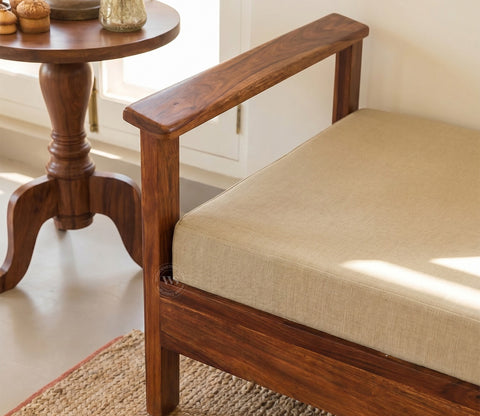 Leona Divan with Mattress (Honey Finish)