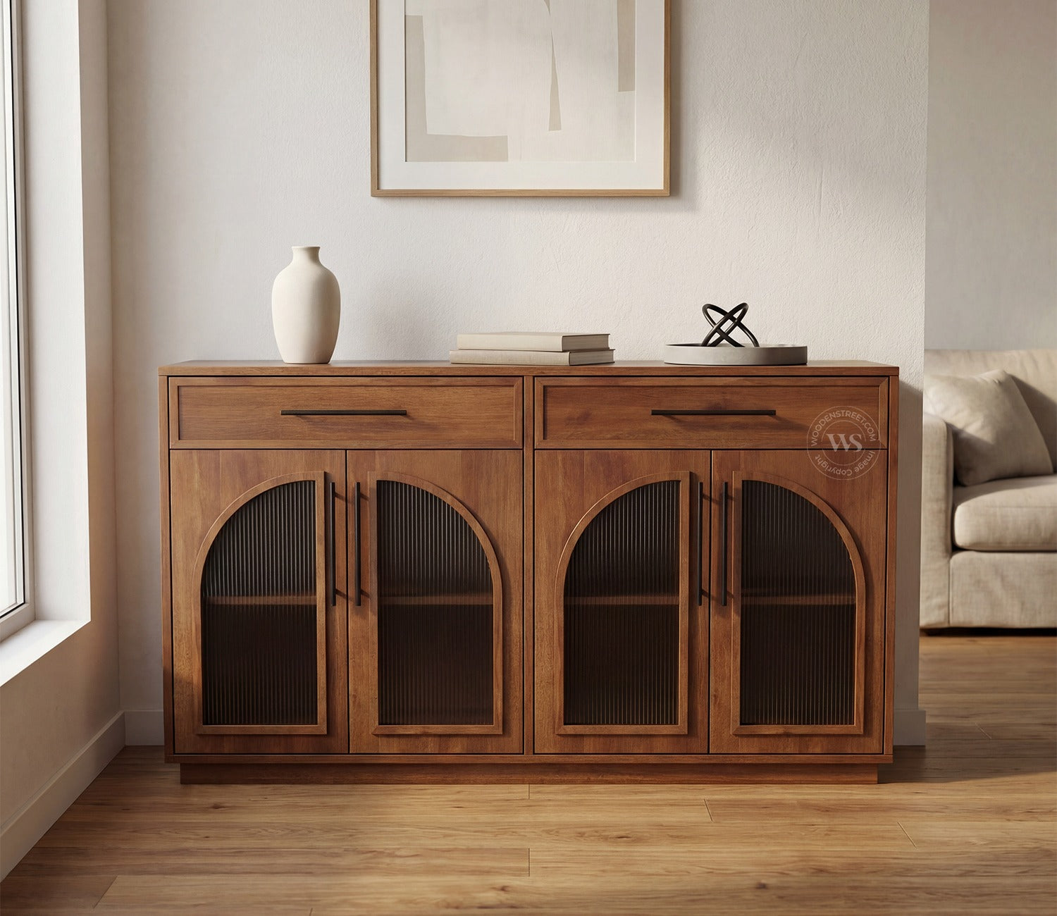 Nyrah Mango Wood Cabinet (Teak Finish)